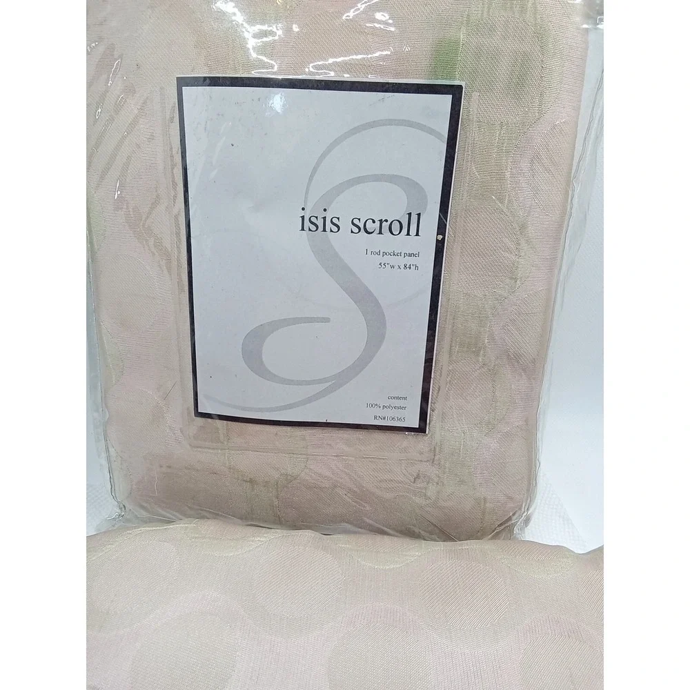 2‎ ISIS Scroll Drapery Panels, 1 Rod Panel